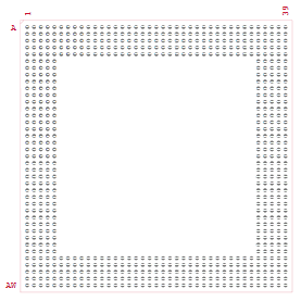 XCV600E-7FG680C Footprint