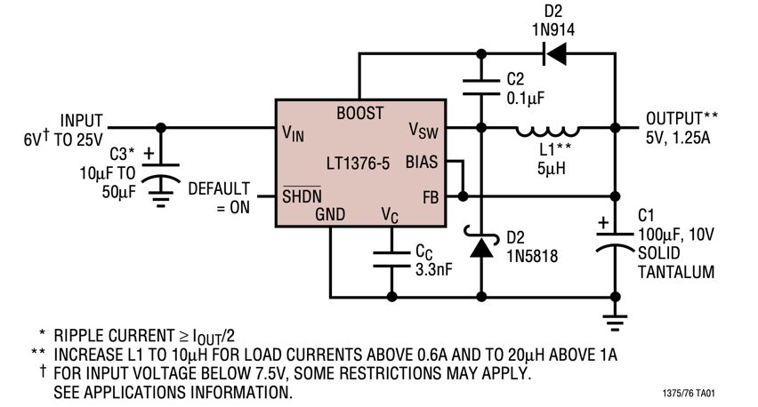 5V Buck Converter of LT1376IS